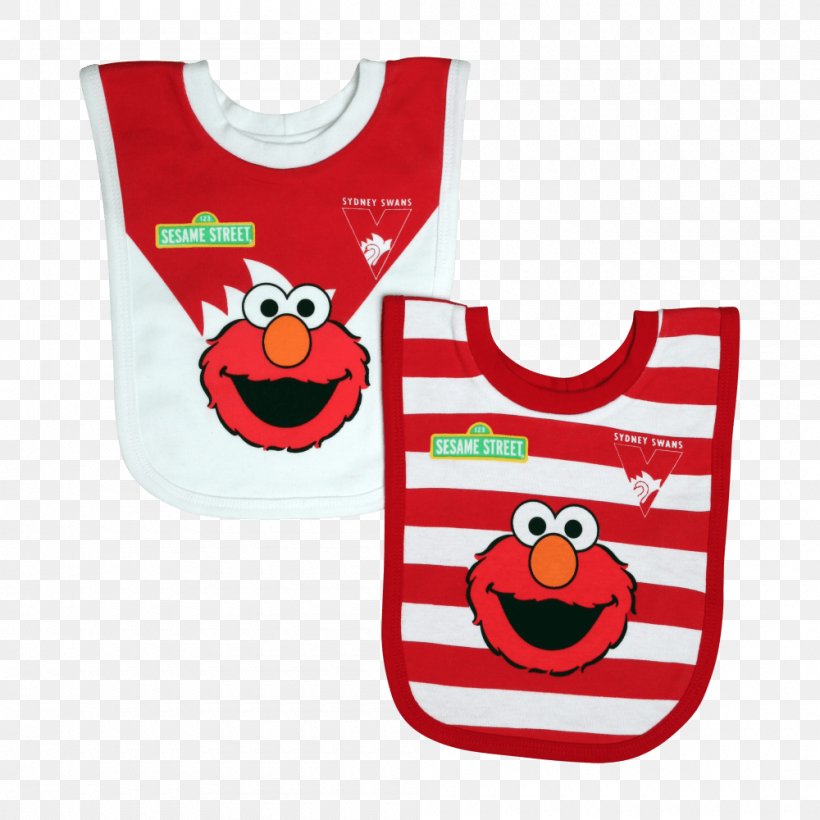 Bib T-shirt Sleeveless Shirt Smiley St Kilda Football Club, PNG, 1000x1000px, Bib, Australian Football League, Clothing, Red, Sesame Street Download Free