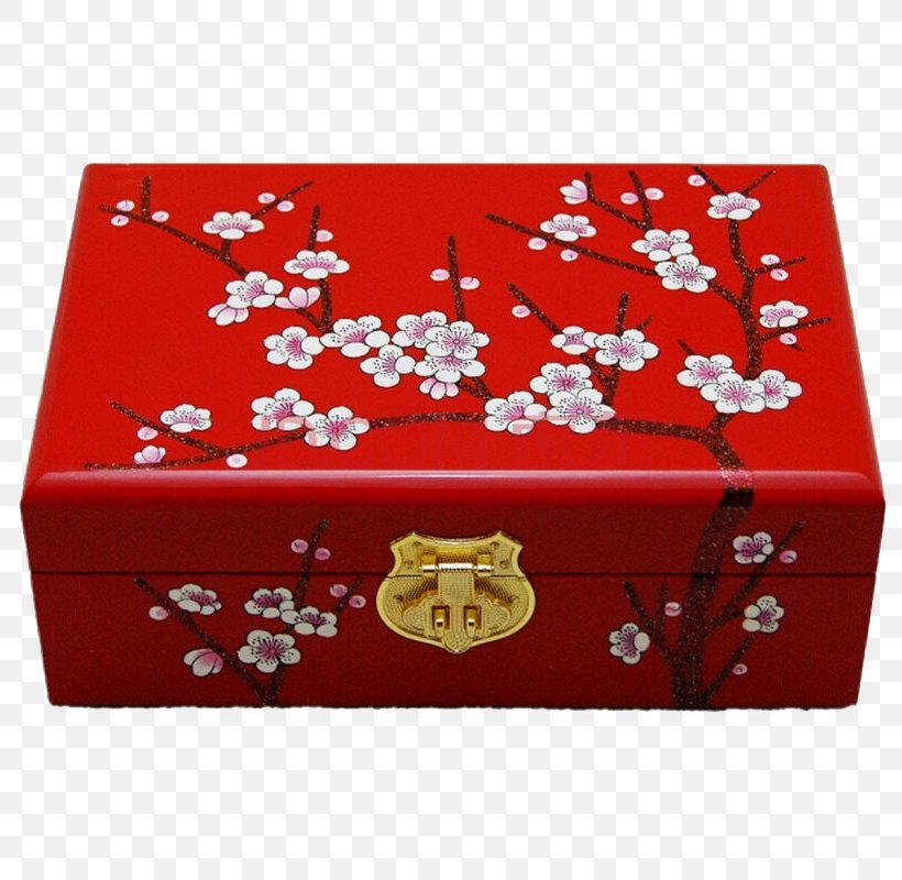 Box Red Cherry Blossom, PNG, 800x800px, Box, Cherry Blossom, Gift, Rectangle, Red Download Free