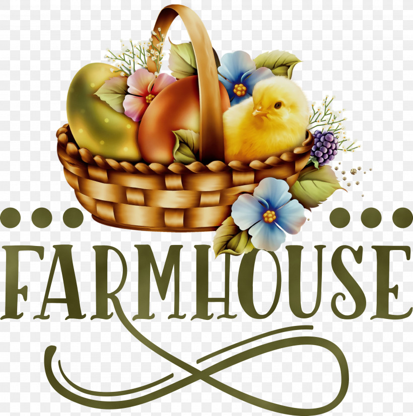 Easter Egg, PNG, 2972x3000px, Farmhouse, Cartoon, Chicken, Drawing, Easter Basket Download Free