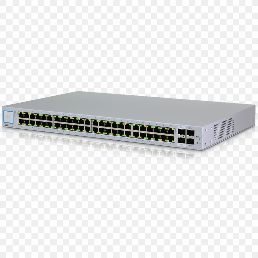 Network Switch Ubiquiti Networks Small Form-factor Pluggable Transceiver Gigabit Ethernet Power Over Ethernet, PNG, 1024x1024px, 10 Gigabit Ethernet, Network Switch, Computer Network, Electronic Component, Electronic Device Download Free