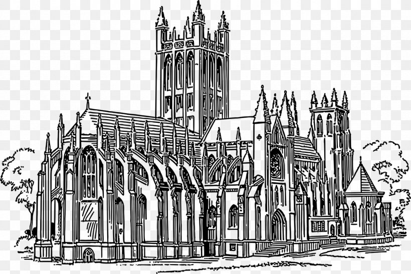 Gothic Architecture Church Clip Art, PNG, 1280x855px, Gothic Architecture, Abbey, Black And White, Building, Byzantine Architecture Download Free