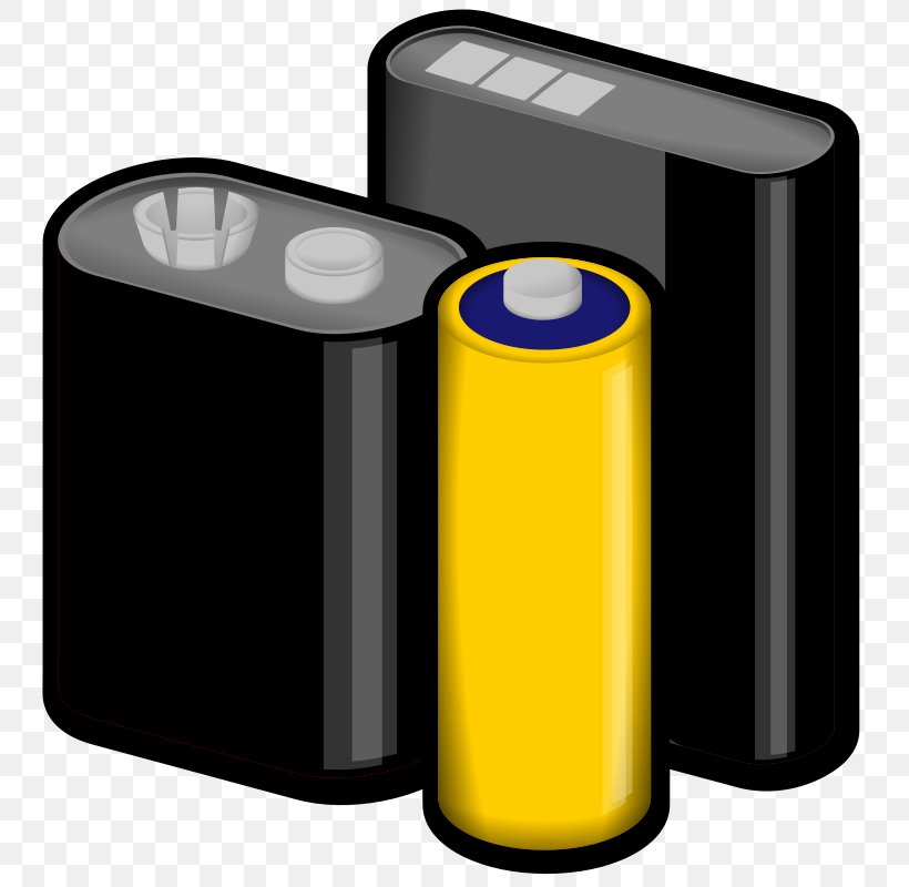 Nine-volt Battery Clip Art, PNG, 800x800px, Battery, Aaa Battery, Automotive Battery, Battery Recycling, Cylinder Download Free