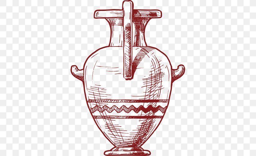 Pottery Of Ancient Greece Drawing Vase, PNG, 500x500px, Watercolor, Cartoon, Flower, Frame, Heart Download Free