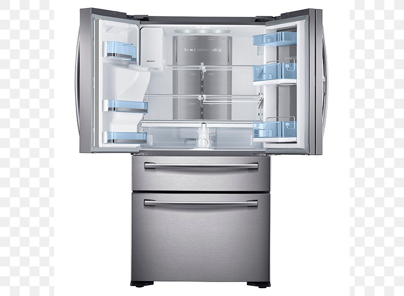 Refrigerator Samsung Refrigeration Ice Makers Cabinetry, PNG, 800x600px, Refrigerator, Cabinetry, Drawer, Freezers, Home Appliance Download Free