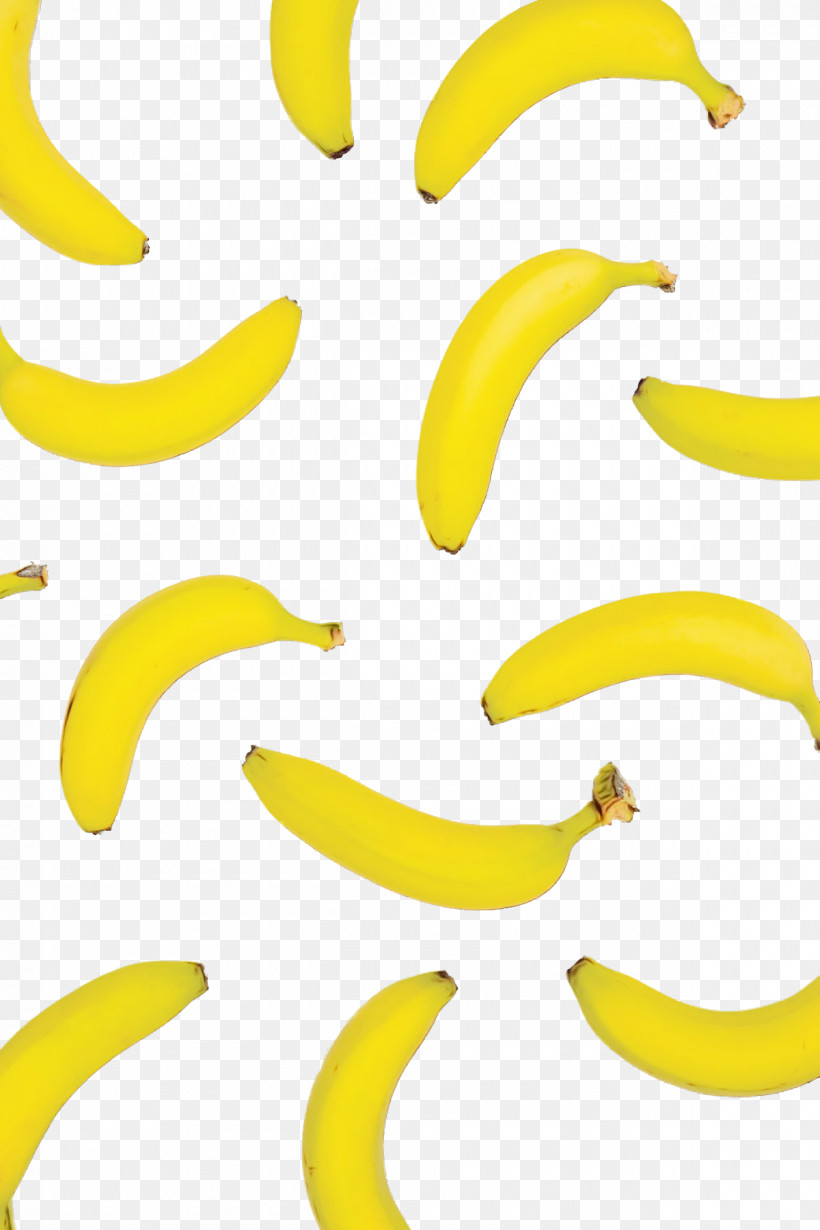 Banana Yellow Meter Fruit, PNG, 1200x1800px, Watercolor, Banana, Fruit, Meter, Paint Download Free