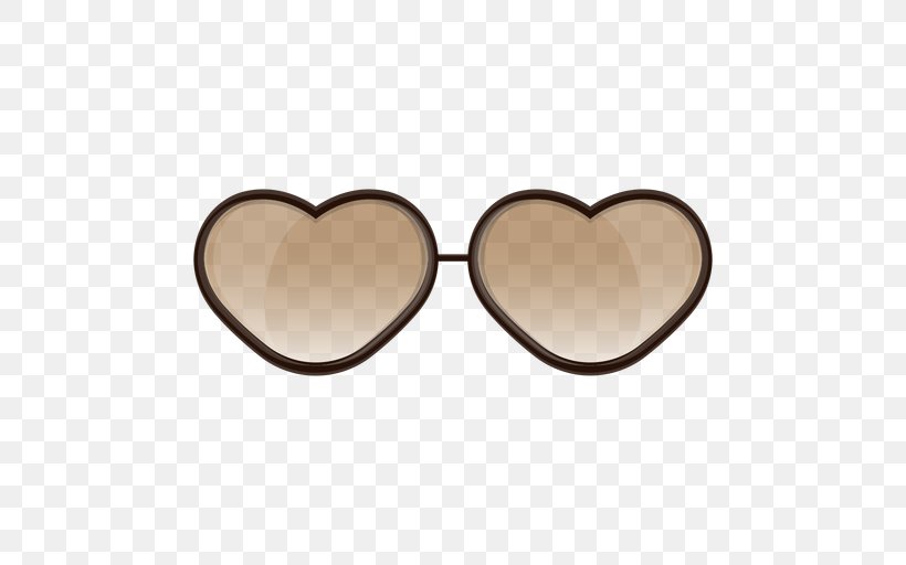 Sunglasses Heart Brown, PNG, 512x512px, Sunglasses, Beige, Brown, Color, Glasses Download Free