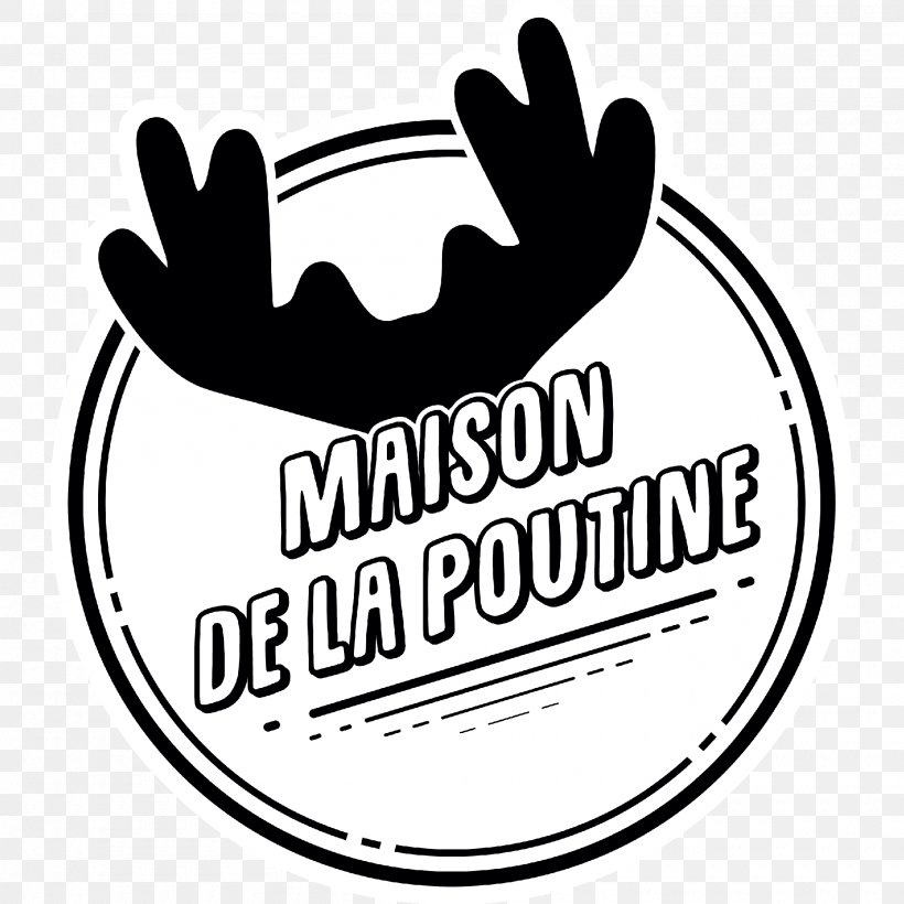 Maison De La Poutine French Fries Brown Gravy Restaurant, PNG, 2000x2000px, Poutine, Area, Black And White, Brand, Brown Gravy Download Free