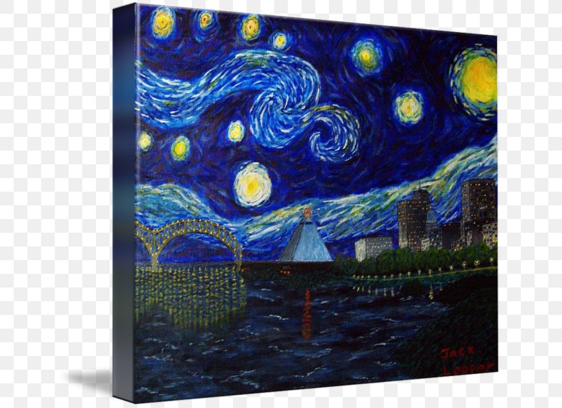 Memphis The Starry Night Painting Art Acrylic Paint, PNG, 650x596px, Memphis, Abstract Art, Acrylic Paint, Art, Artwork Download Free
