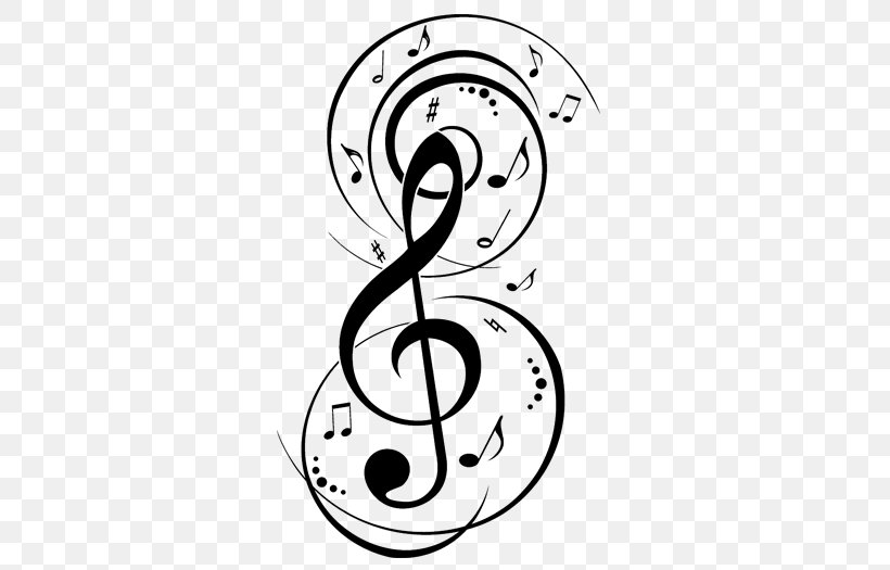 Musical Note Clef Treble Disc Jockey, PNG, 700x525px, Watercolor, Cartoon, Flower, Frame, Heart Download Free
