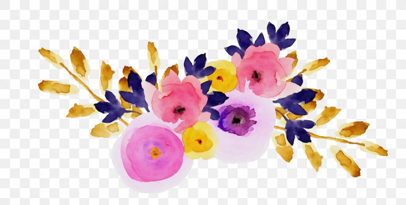 Artificial Flower, PNG, 2321x1172px, Watercolor, Artificial Flower, Cut Flowers, Flower, Paint Download Free