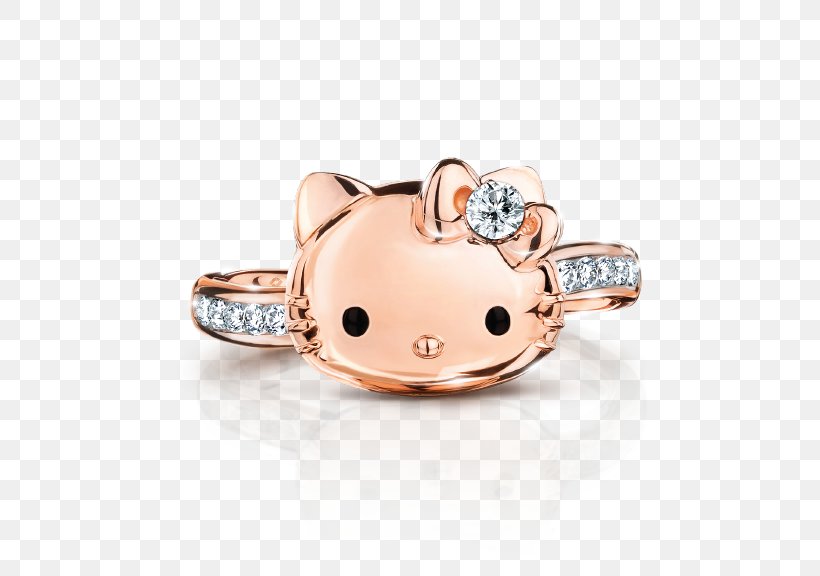 Hello Kitty Ring ディアダニエル Diamond Color, PNG, 576x576px, Hello Kitty, Body Jewellery, Body Jewelry, Diamond, Diamond Color Download Free