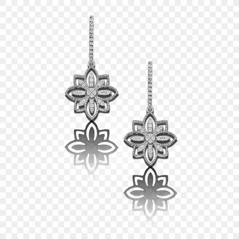 Earring Christmas Ornament Body Jewellery Charms & Pendants, PNG, 1000x1000px, Earring, Black And White, Body Jewellery, Body Jewelry, Charms Pendants Download Free