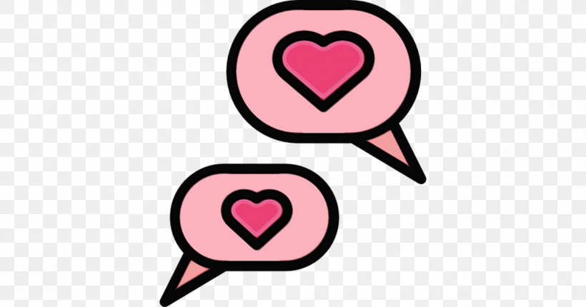 Pink Heart Line Symbol Font, PNG, 1200x630px, Watercolor, Heart, Line, Line Art, Love Download Free