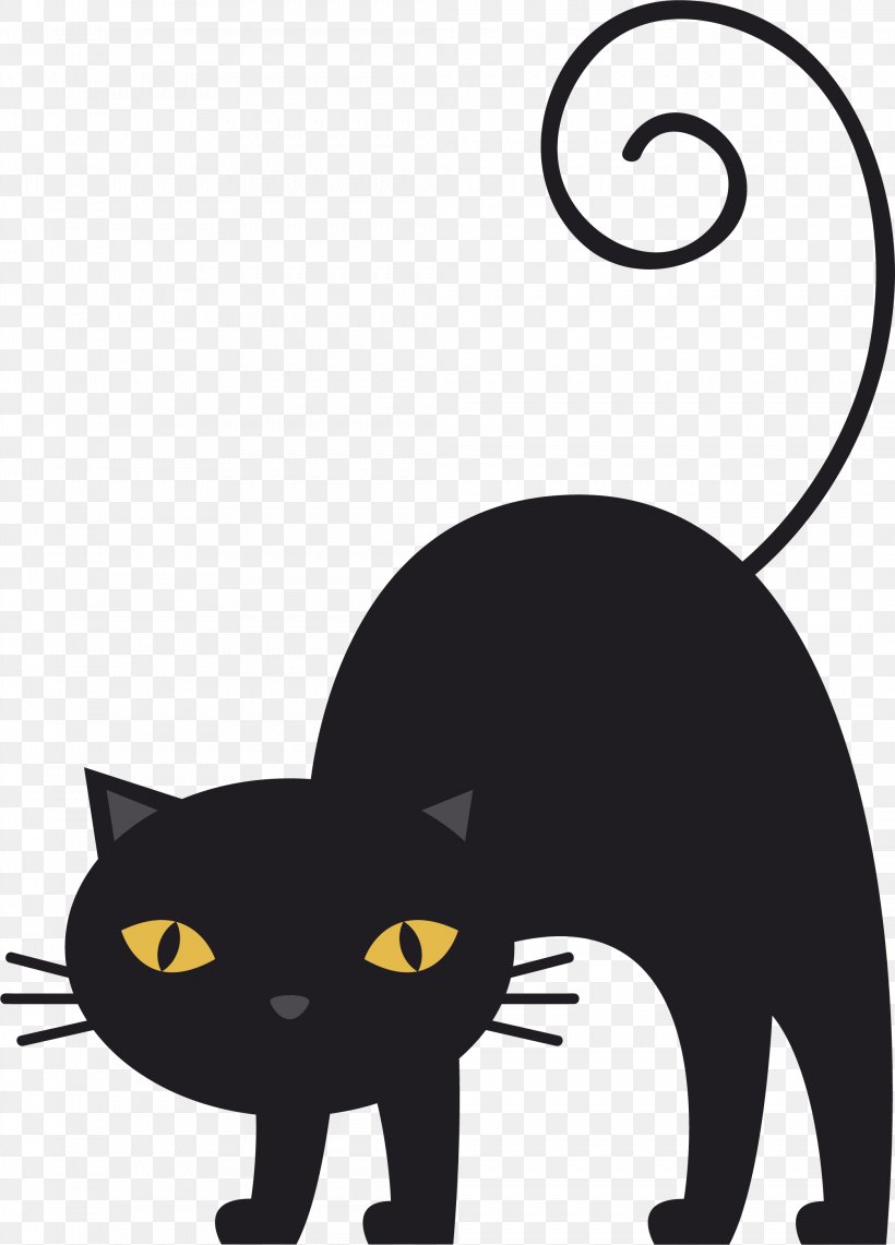 The Black Cat Whiskers Domestic Short-haired Cat, PNG, 2091x2911px, Black Cat, Black, Black And White, Carnivoran, Cat Download Free