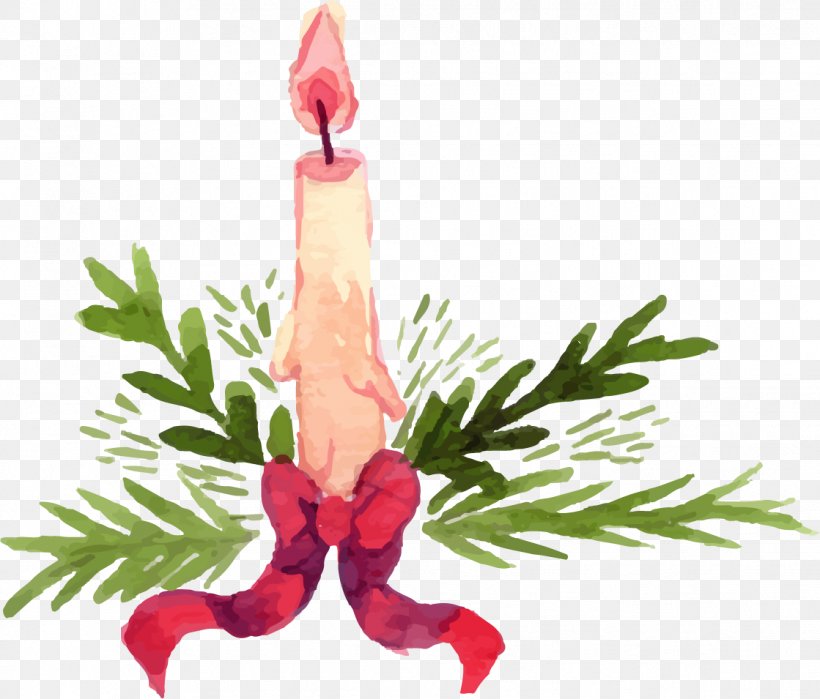 Watercolor Painting Candle Download, PNG, 1119x955px, Watercolor Painting, Art, Branch, Candle, Christmas Download Free