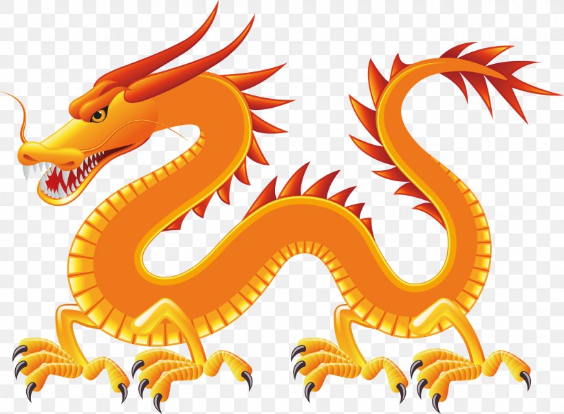 Chinese Dragon Yellow Dragon Illustration, PNG, 2302x1695px, Chinese Dragon, Animal Figure, Dragon, Drawing, Fictional Character Download Free