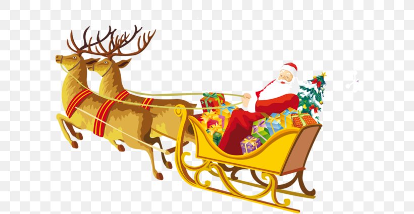 Santa Claus Reindeer Rudolph Christmas Decoration, PNG, 600x425px, Santa Claus, Chariot, Child, Christmas, Christmas And Holiday Season Download Free