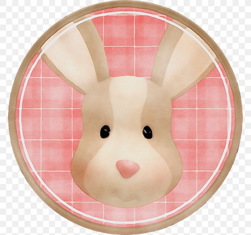 Stuffed Toy Snout Rabbit Tableware, PNG, 768x766px, Watercolor, Paint, Rabbit, Snout, Stuffed Toy Download Free