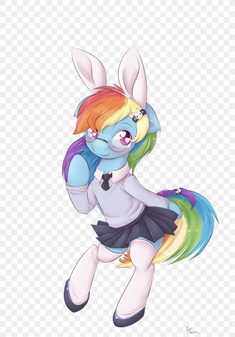 Easter Bunny Horse Cartoon, PNG, 850x1218px, Watercolor, Cartoon, Flower, Frame, Heart Download Free