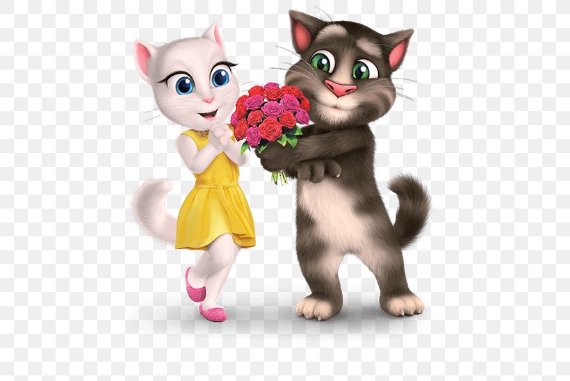 Talking Angela My Talking Tom Tom Cat Talking Tom And Friends Outfit7, PNG, 548x548px, Watercolor, Cartoon, Flower, Frame, Heart Download Free