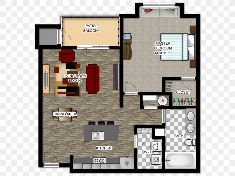 3D Floor Plan House Plan, PNG, 2000x1500px, 3d Floor Plan, Floor Plan, Apartment, Bedroom, Cottage Download Free