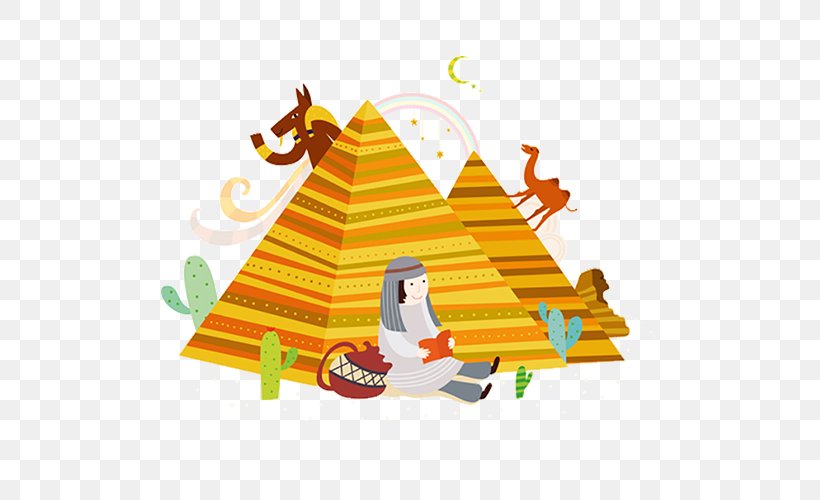 Egyptian Pyramids Ancient Egypt Illustration, PNG, 500x500px, Egyptian Pyramids, Ancient Egypt, Area, Art, Egypt Download Free