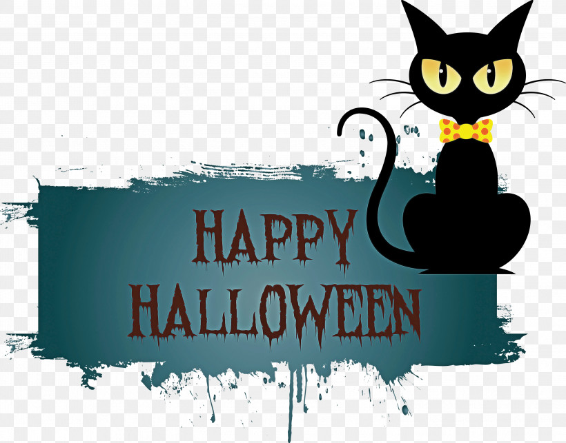 Happy Halloween, PNG, 2999x2355px, Happy Halloween, Cat, Cats M, Logo, M Download Free