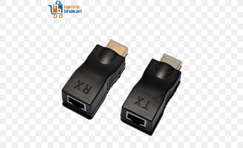 HDMI Adapter Twisted Pair 8P8C Category 5 Cable, PNG, 500x500px, 4k Resolution, Hdmi, Adapter, Cable, Category 5 Cable Download Free