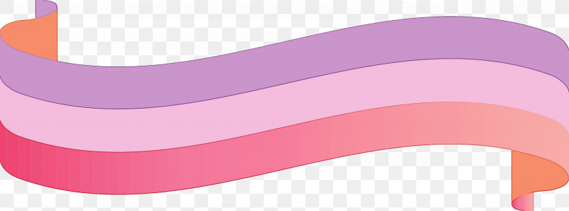 Pink Violet Purple Lilac Line, PNG, 4039x1504px, Ribbon, Lilac, Line, Magenta, Material Property Download Free