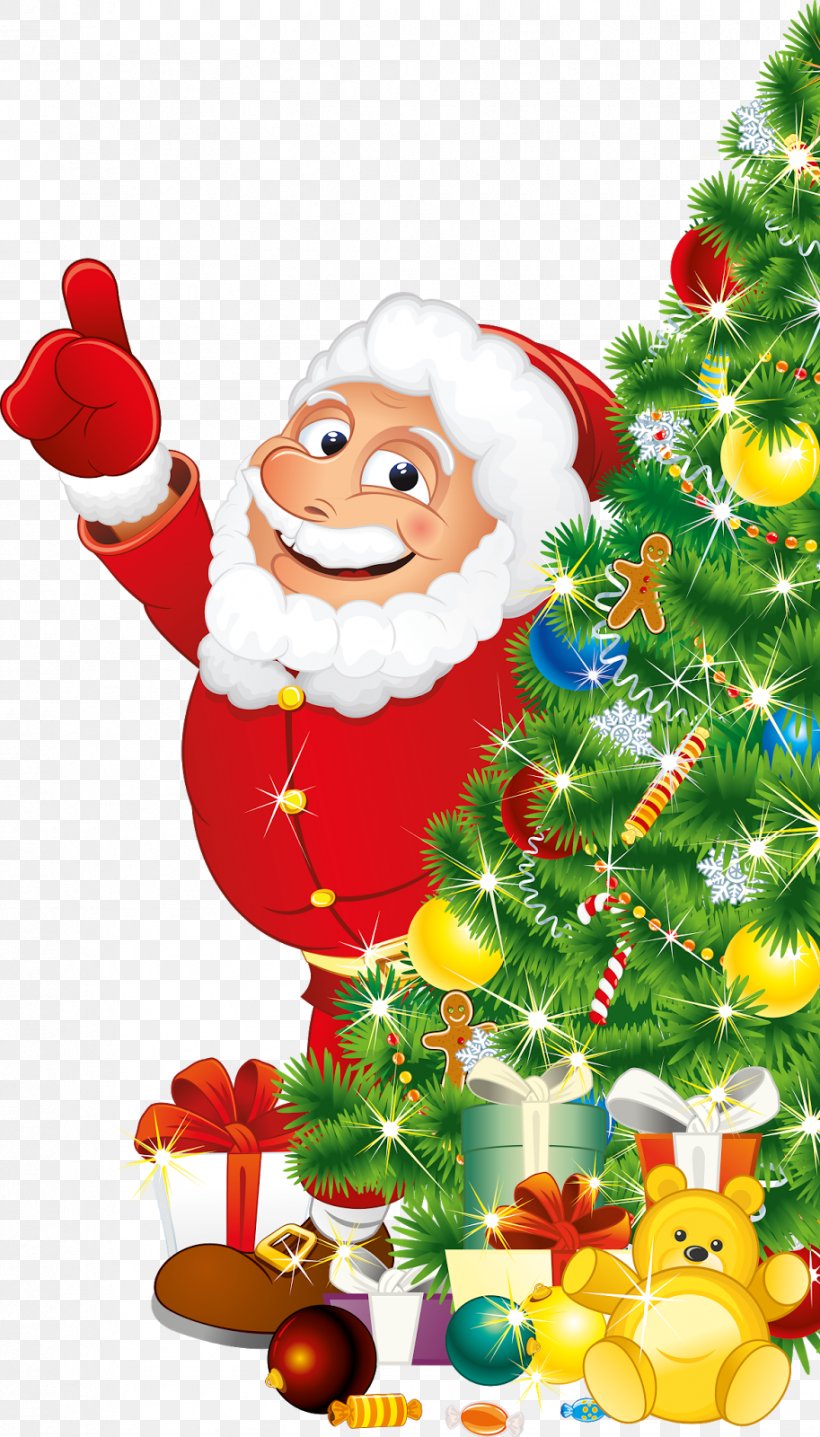Santa Claus Christmas Card Clip Art, PNG, 913x1600px, Santa Claus, Branch, Christmas, Christmas Card, Christmas Decoration Download Free