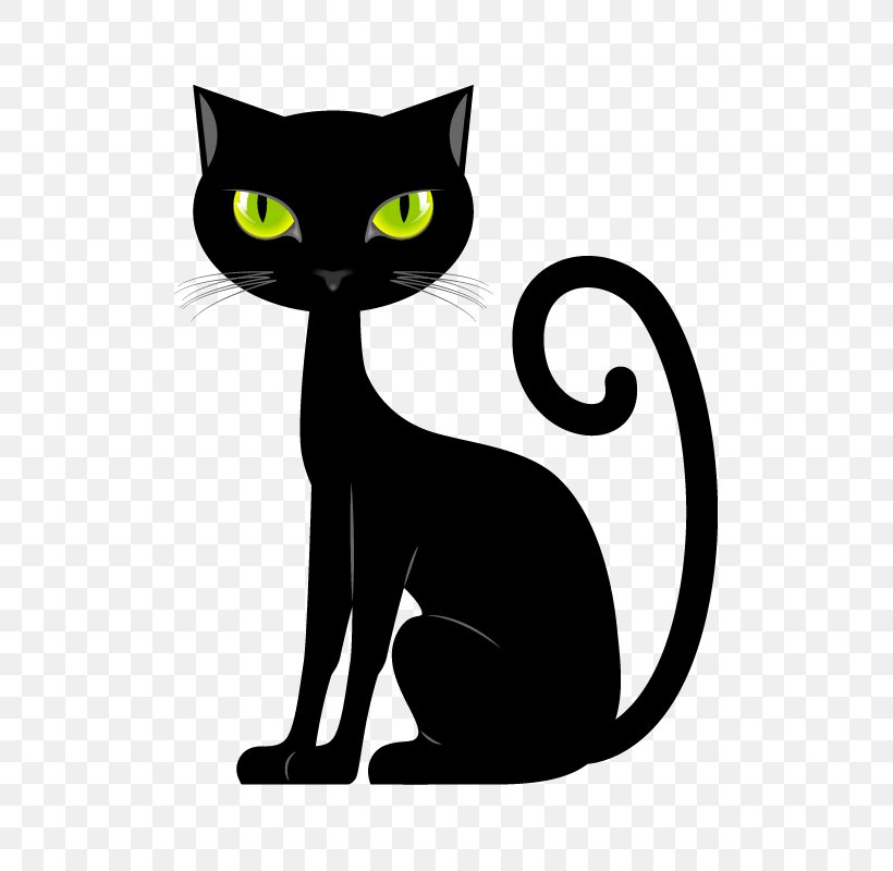 Black Cat Kitten Clip Art, PNG, 800x800px, Cat, Black, Black And White, Black Cat, Carnivoran Download Free