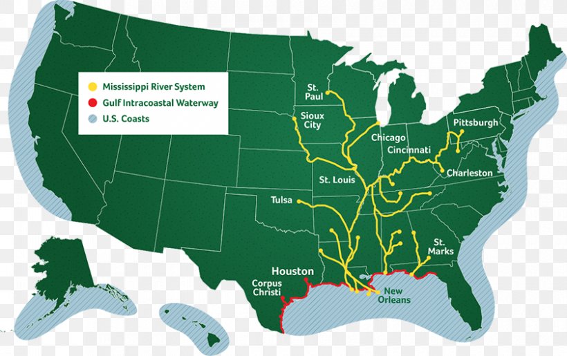 Inland Waterways Of The United States Map The Testing Gulf Intracoastal Waterway, PNG, 840x528px, Map, Blank Map, Coast, Intracoastal Waterway, Joelle Charbonneau Download Free