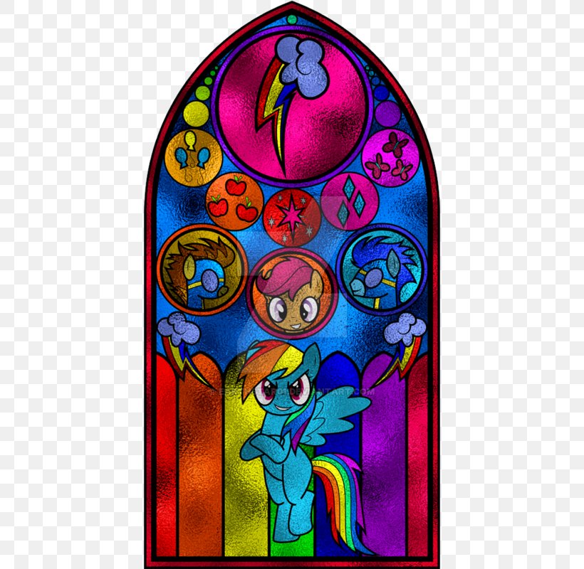 Rainbow Dash Stained Glass Twilight Sparkle Window Pony, PNG, 800x800px, Rainbow Dash, Cutie Mark Crusaders, Fictional Character, Fluttershy, Glass Download Free