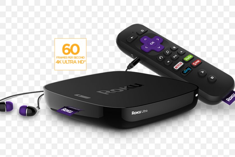 Roku Premiere+ Digital Media Player 4K Resolution, PNG, 820x547px, 4k Resolution, Roku, Apple Tv, Digital Media Player, Electronic Device Download Free