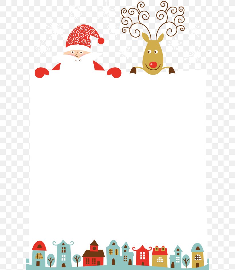 Santa Claus Reindeer, PNG, 640x942px, Santa Claus, Area, Art, Artwork, Beak Download Free