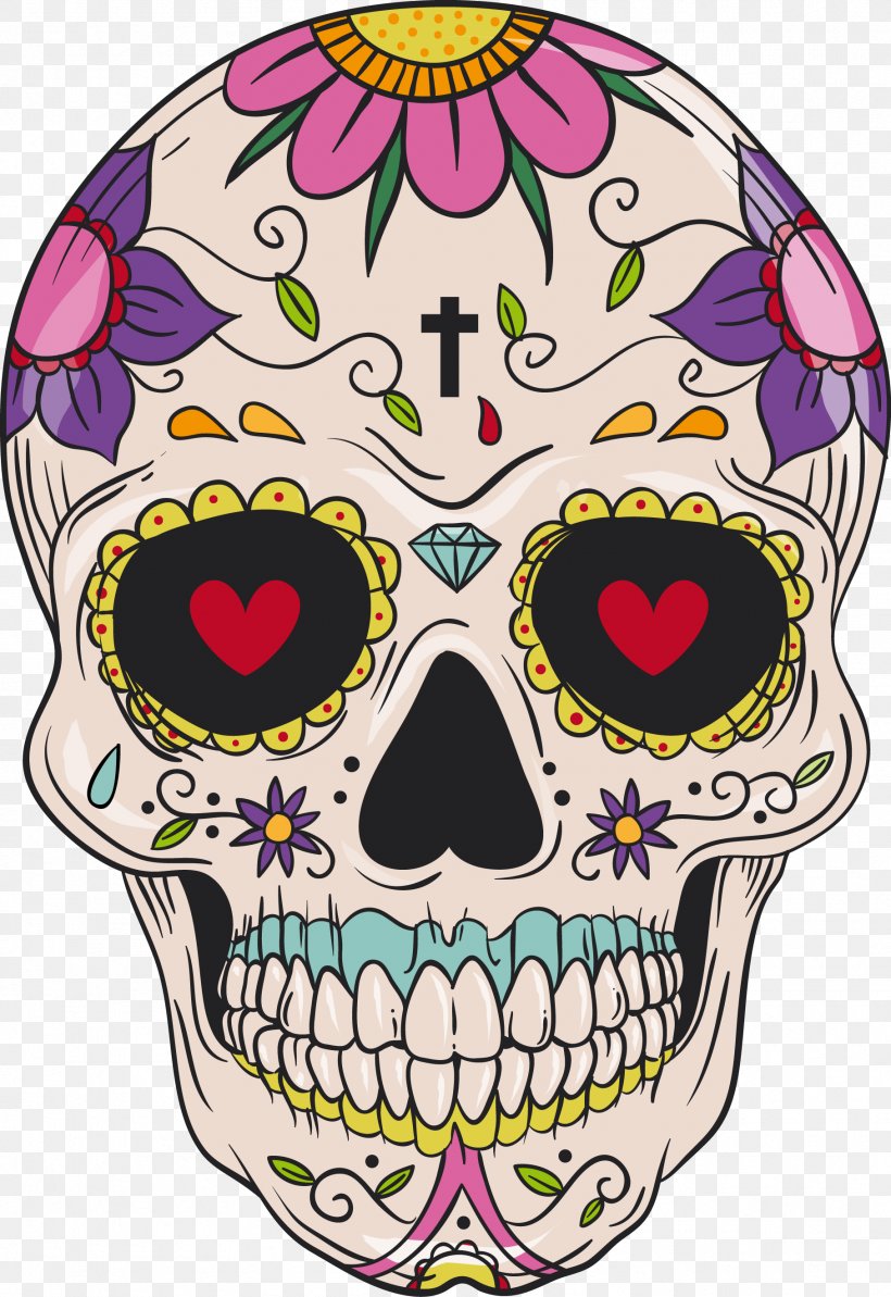 Skull And Crossbones Mexico Day Of The Dead Death Caveiras, PNG, 1817x2644px, Skull And Crossbones, Aztec, Bone, Cap, Carnival Download Free