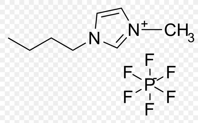 1-Butyl-3-methylimidazolium Hexafluorophosphate Ionic Liquid, PNG, 1200x750px, Hexafluorophosphate, Anioi, Area, Black, Black And White Download Free