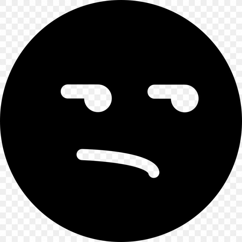 Emoticon Smiley Face Doubt, PNG, 980x980px, Emoticon, Black And White, Doubt, Face, Head Download Free