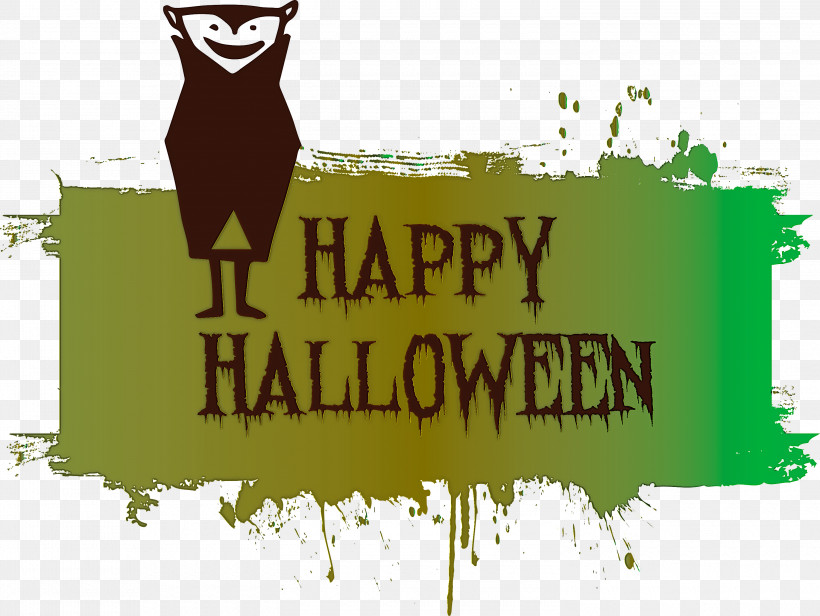 Happy Halloween, PNG, 3000x2254px, Happy Halloween, Behavior, Green, Human, Logo Download Free