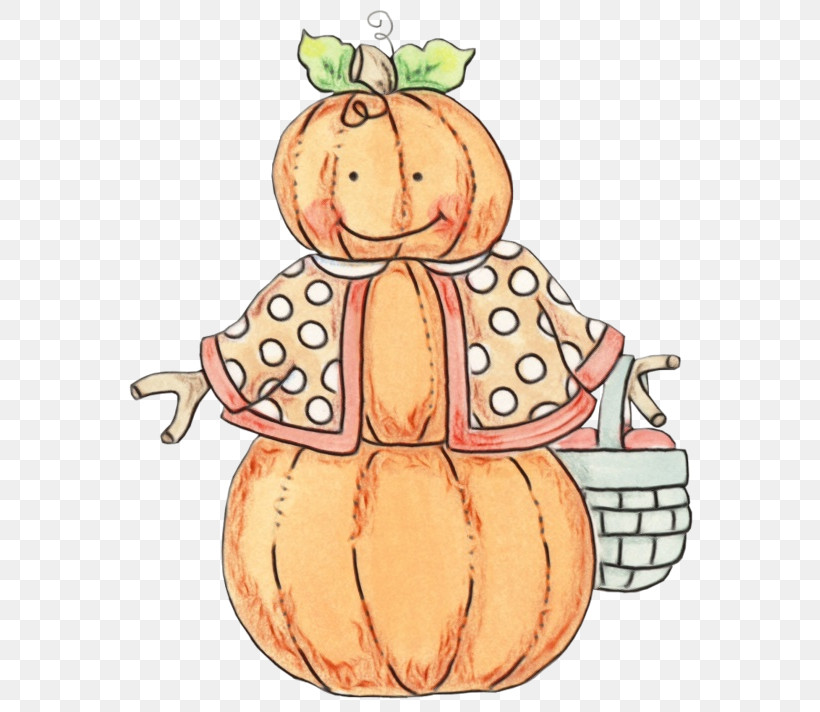 Pumpkin, PNG, 600x712px, Watercolor, Biology, Cartoon, Character, Commodity Download Free