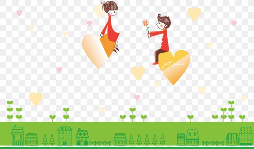 Cartoon Love Illustration, PNG, 1042x614px, Cartoon, Area, Brand, Couple, Drawing Download Free