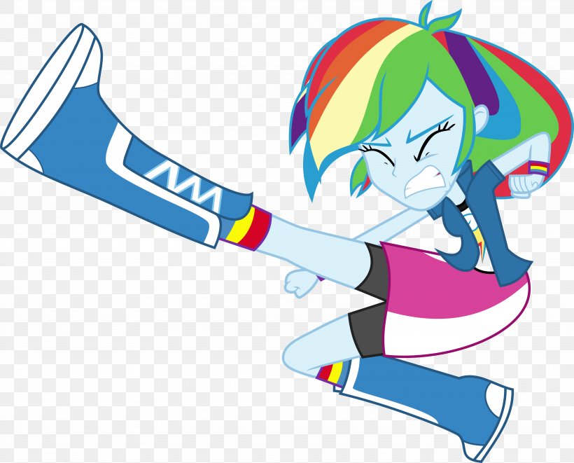 Rainbow Dash Equestria Soccer Kick My Little Pony, PNG, 7509x6054px, Watercolor, Cartoon, Flower, Frame, Heart Download Free