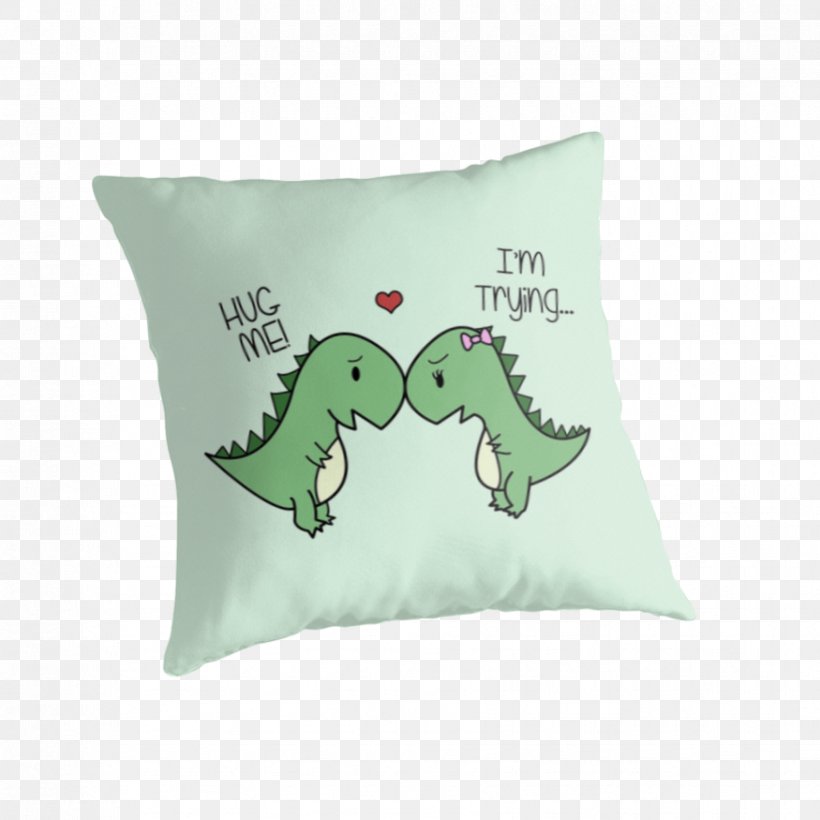 Sticker Love Wall Decal T-shirt Hug, PNG, 875x875px, Sticker, Couple, Cushion, Dinosaur, Green Download Free