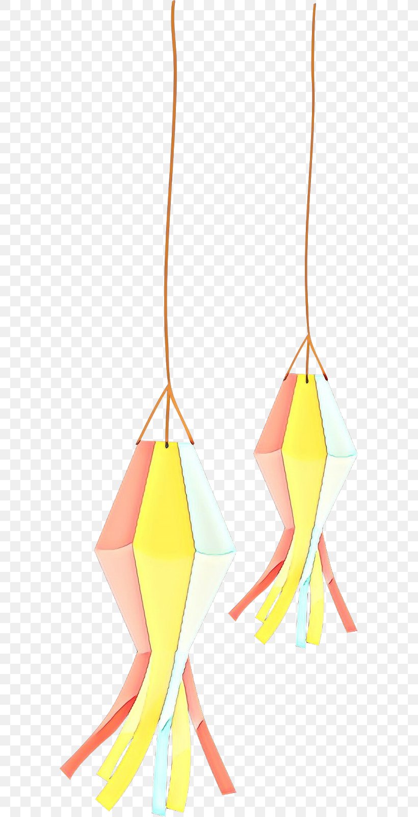 Yellow Triangle Paper Triangle Paper Product, PNG, 585x1600px, Cartoon, Paper, Paper Product, Swimsuit Top, Triangle Download Free