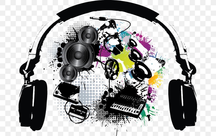 Headphones Loudspeaker Full-range Speaker Microphone Wireless Speaker, PNG, 681x516px, Watercolor, Cartoon, Flower, Frame, Heart Download Free