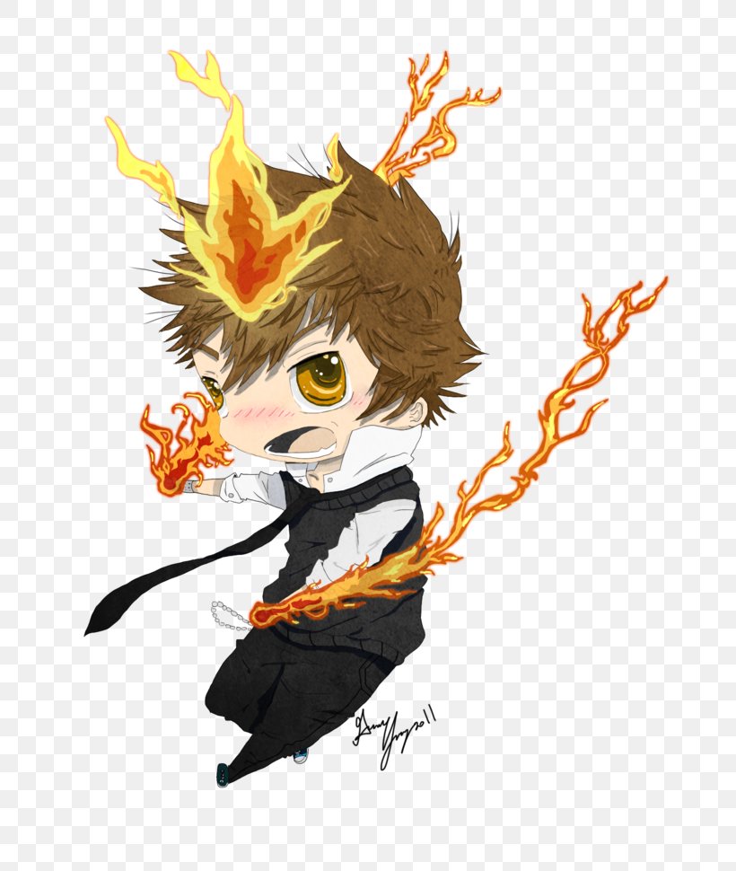 Tsunayoshi Sawada Blue Exorcist Art Reborn!, PNG, 800x970px, Watercolor, Cartoon, Flower, Frame, Heart Download Free