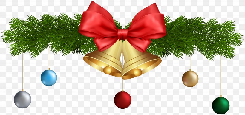Christmas Ornament Jingle Bell Clip Art, PNG, 8000x3768px, Santa Claus, Christmas, Christmas Decoration, Christmas Ornament, Christmas Tree Download Free