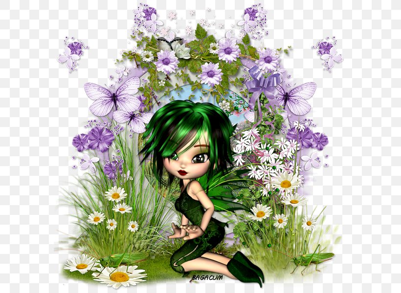 Floral Design Fairy Desktop Wallpaper Computer, PNG, 600x600px, Watercolor, Cartoon, Flower, Frame, Heart Download Free