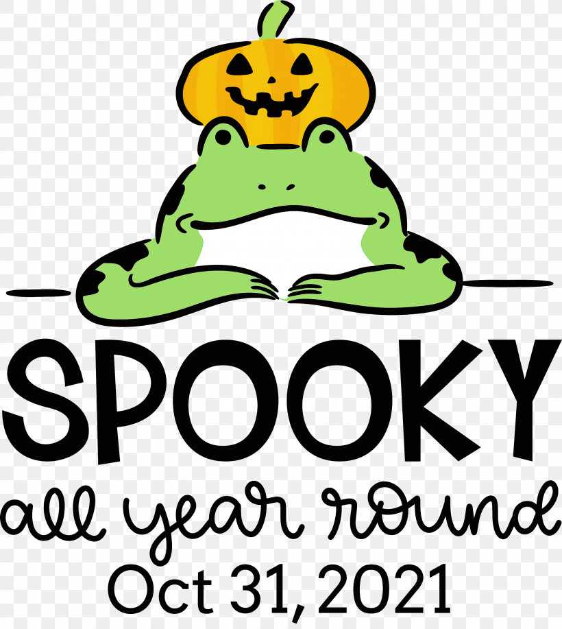 Spooky Halloween, PNG, 2682x3000px, Spooky, Behavior, Green, Halloween, Happiness Download Free