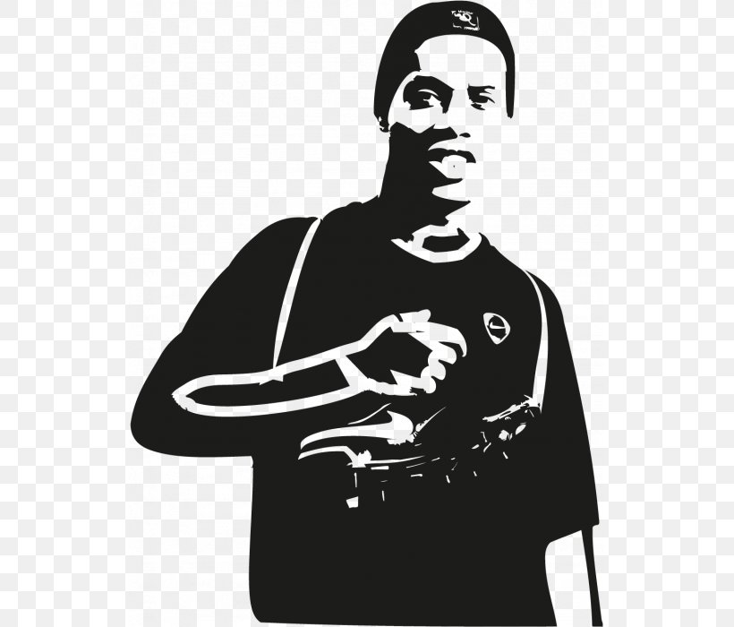 Sticker Ronaldinho Football Shoulder Logo, PNG, 700x700px, Sticker, Arm, Black, Black And White, Black M Download Free